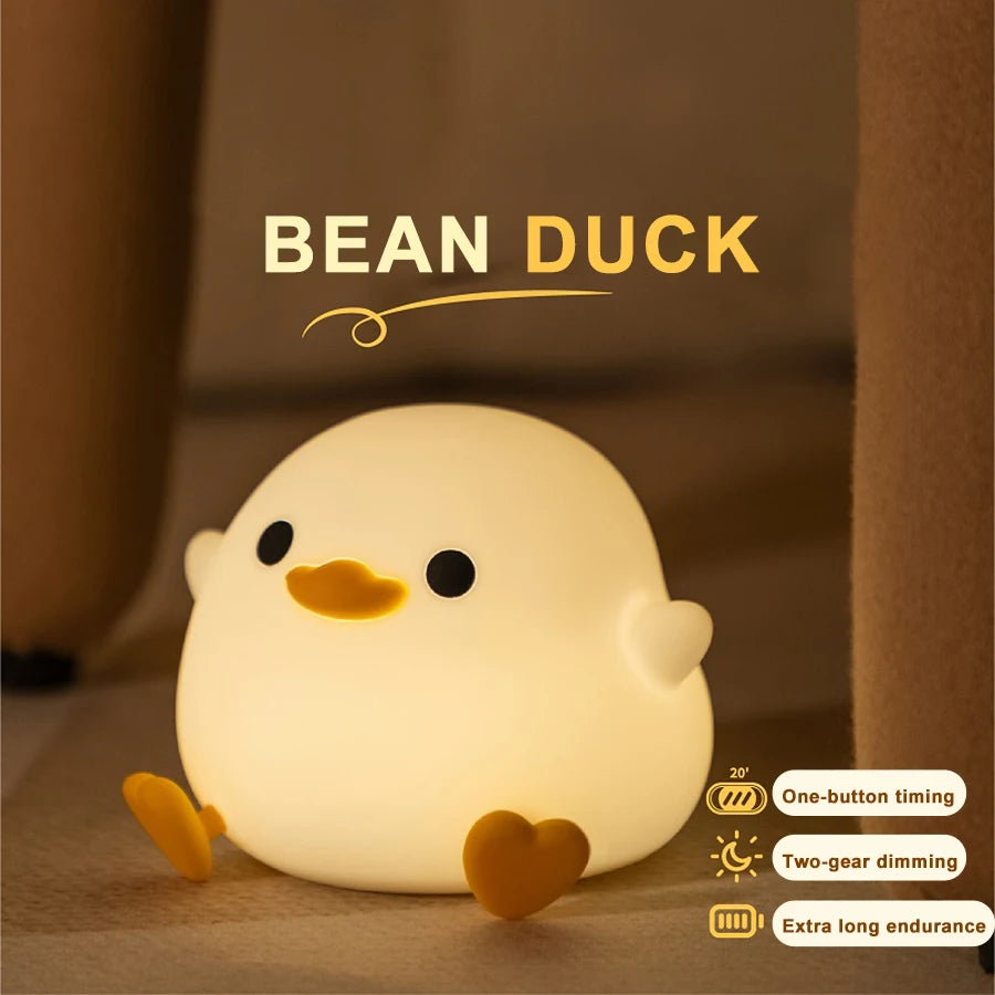 USB Rechargeable Duck Silicone Night Light